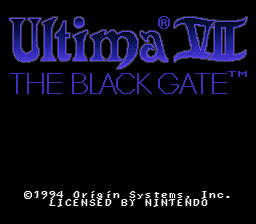 Ultima VII - The Black Gate (USA) Title Screen
